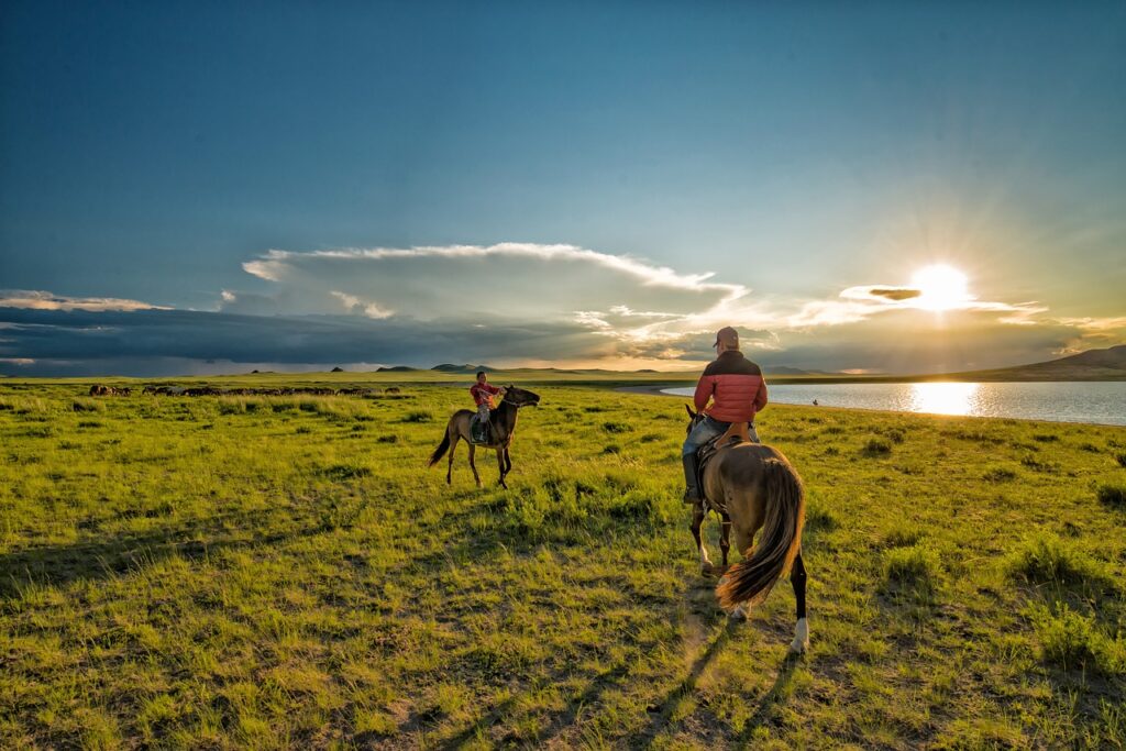 nomadic children, sunset, nature-2389829.jpg